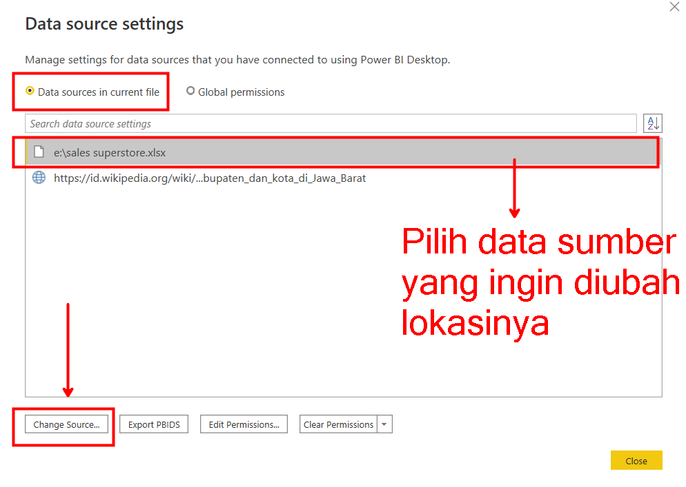 Cara Mengubah Data Source Location - Training Power BI | Pelatihan ...